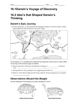 16.1Darwin`s Voyage of Discovery 16.2 Idea`s that Shaped Darwin`s