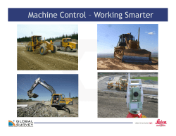 Machine Control â Working Smarter