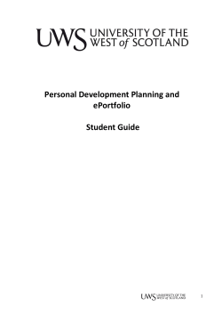 Personal Development Planning and ePortfolio Student