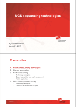 NGS sequencing technologies