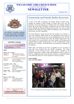 23 march newsletter - Willoughby Girls High School