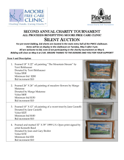 SILENT AUCTION - Moore Free Care Clinic