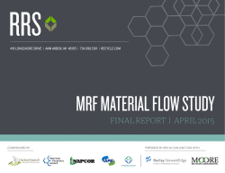 MRF Material Flow Study - Moore Recycling Associates