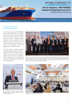 Moore Stephens - BNP PARIBAS Singapore Shipping Forum 2015