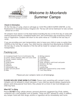 camp guide - Moorlands Camp