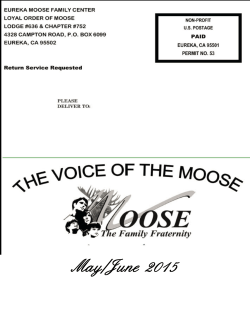 May June 2015 - Eureka Moose Lodge #636 Family Center