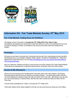 Fair Trade Market Exhibitor Information Kit