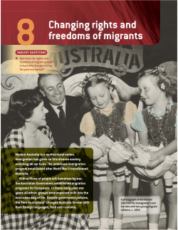 8.1 Migrants from the post war world