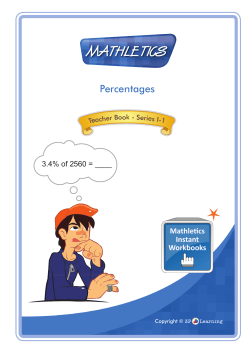 Percentages 1 Solutions
