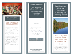 Social Justice- Centered Classrooms: A Writing and Thinking Retreat