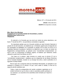 CNHJ-050-2014 Respuesta a Mario Arce Montoya