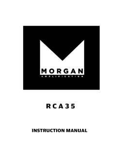 RCA35 Instructional Manual