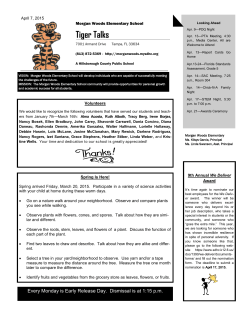 newsletter dated April 7, 2015