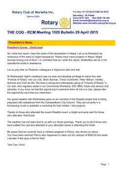 40 Rotary COG Newsletter 29 April 2015