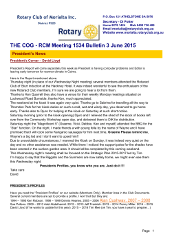 45 Rotary COG Newsletter 3 June 2015