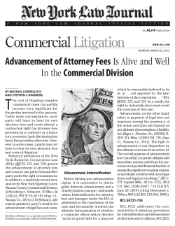 Advancement of Attorney Fees