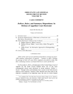 DeBoer, Baker, and Summary Dispositions: In Defense of Appellate