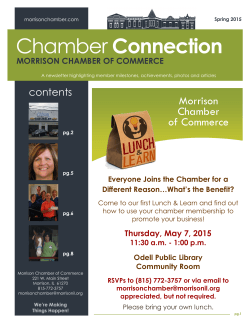 Spring 2015 Chamber Connection