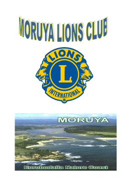 Moruya Lions Club Bulletin March / April 2015