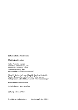 Johann Sebastian Bach MatthÃ¤us-Passion
