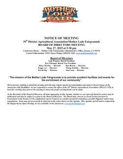 NOTICE OF MEETING - Mother Lode Fair