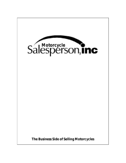 Motorcycle Salesperson Inc - Motorcycle Sales Manager Training