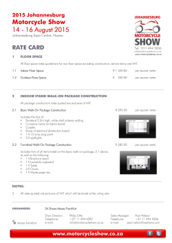 Rate Card - Motorcycle Show