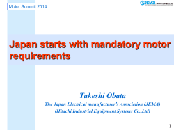 Japan starts with mandatory motor requirements