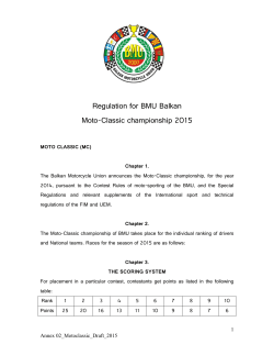 Regulation for BMU Balkan Moto