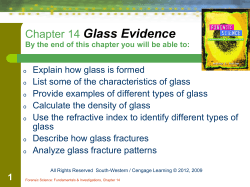 Chapter 14 Glass Evidence