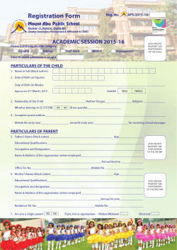 Registration Form.indd - Mount Abu Public School