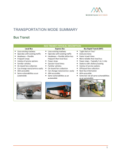 Transit Modes Descriptions