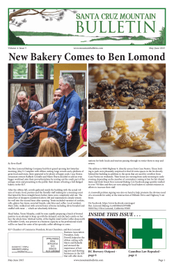 New Bakery Comes to Ben Lomond
