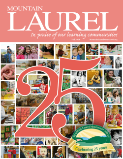 2014 â 2015 Annual Report - Mountain Laurel Montessori School