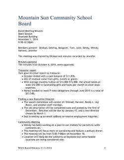 MSCS Board Minutes - Mountain Sun Community School