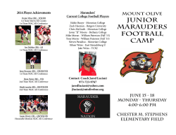 MOFB camp pamphlet 2015 - Mount Olive Jr Marauders