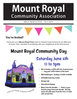 a digital copy of the Mount Royal Community