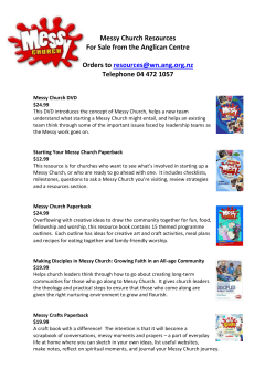 Messy Church Resources Flyer
