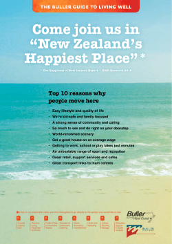 Come join us in âNew Zealand`s Happiest Placeâ*