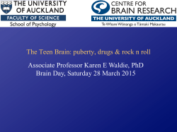 The Teen Brain: puberty, drugs & rock n roll