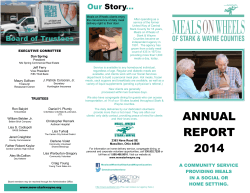 annual report 2014 - Meals on Wheels of Stark and Wayne Counties