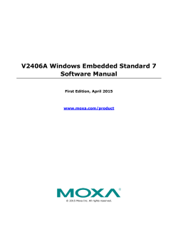 V2406A Windows Embedded Standard 7 Software Manual