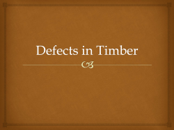 Defects in Timber - Junior Certificate Woodwork