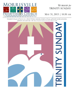 May 31, 2015 Worship Bulletin - Morrisville Presbyterian Church