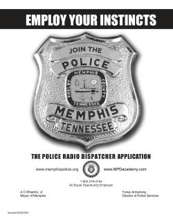 employ your instincts - The Memphis Police Department Academy
