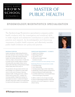 Learn more about the Epi/Bio specialization