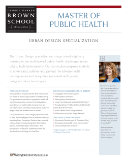 Learn more about the Urban Design specialization