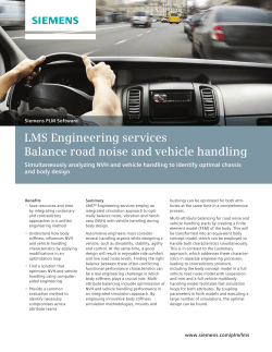 LMS Engineering services - Balance road noise and vehicle