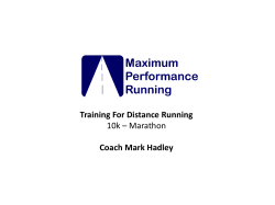 Training For Distance Running