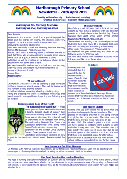 Marlborough Primary School Newsletter